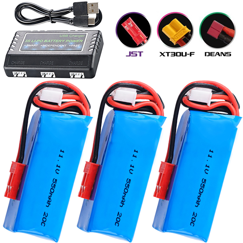 Drone Racing Charger - 11.1V 550mAh Lipo Battery For RC